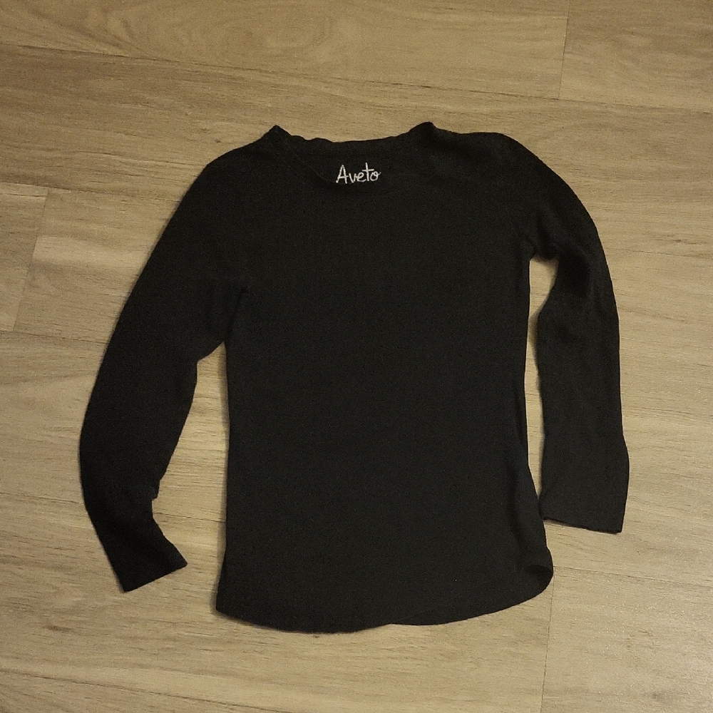 Aveto Black Long Sleeve Top